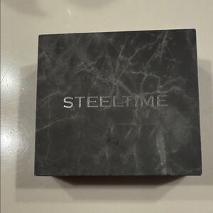 Steeltime Black Marble 3 piece men’s bracelets